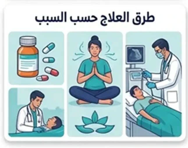 طرق العلاج حسب السبب